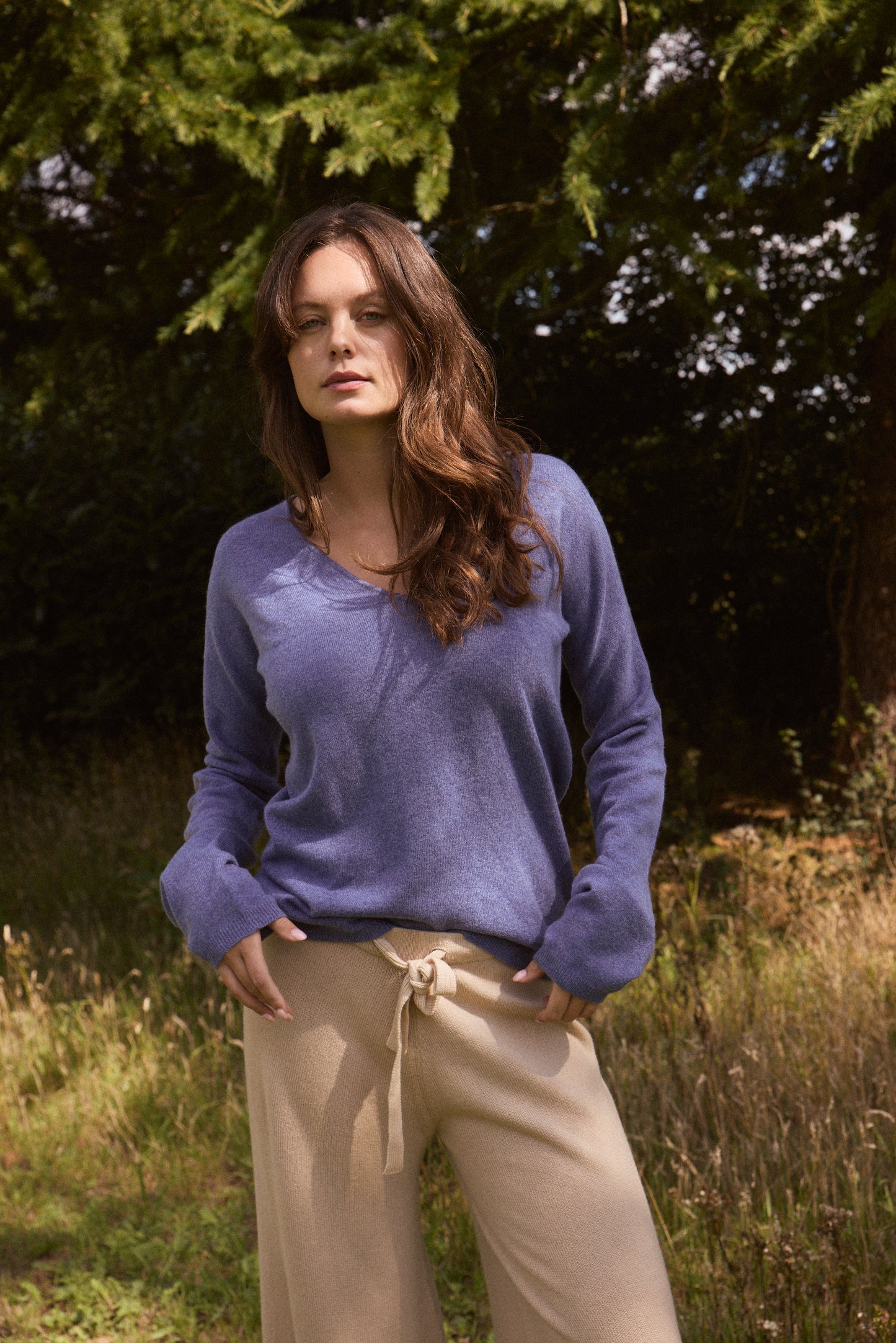 100% Cashmere V-neck Jumper. LAST FEW REMAINING. Was £220 now £165.