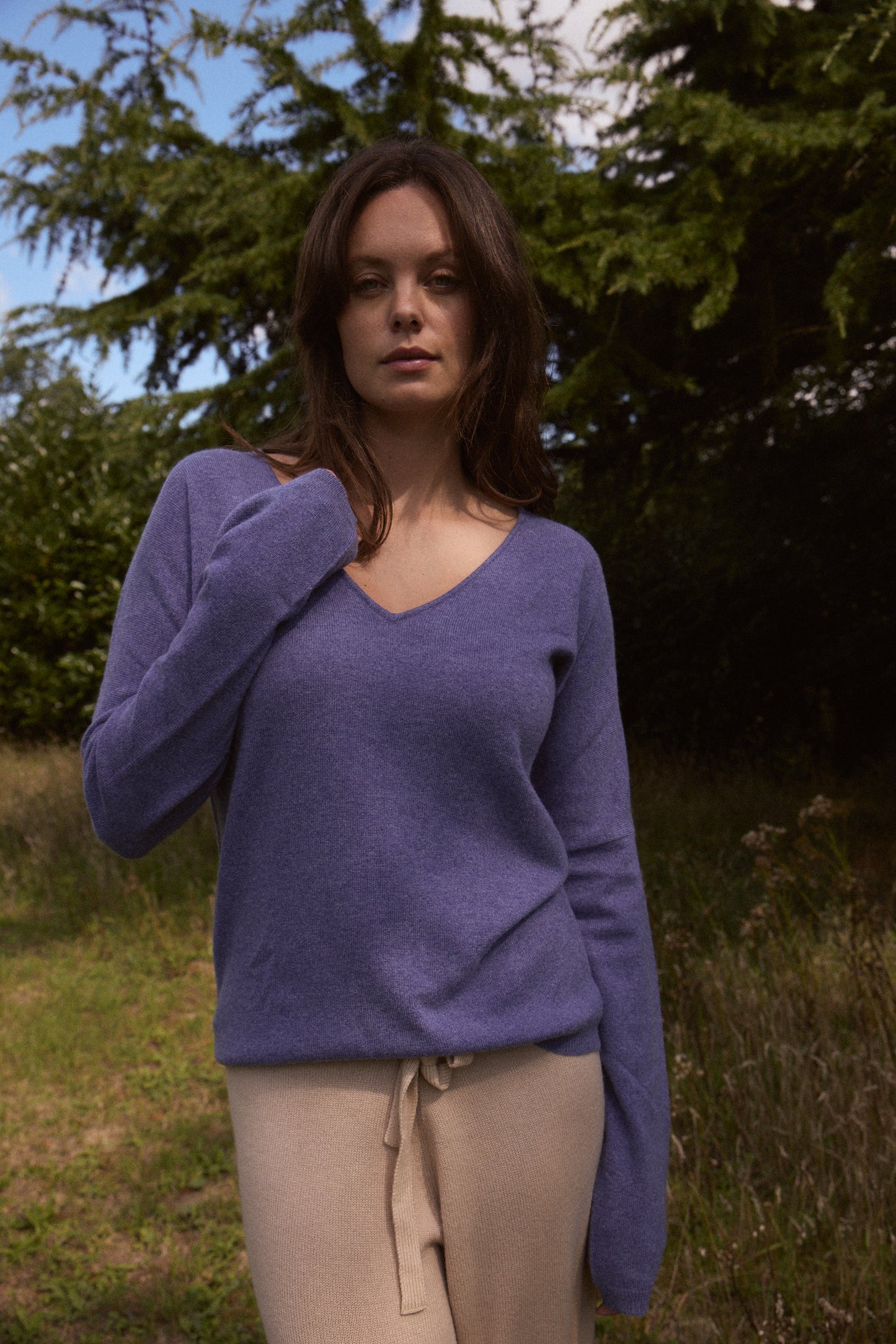 100% Cashmere V-neck Jumper. LAST FEW REMAINING. Was £220 now £165.