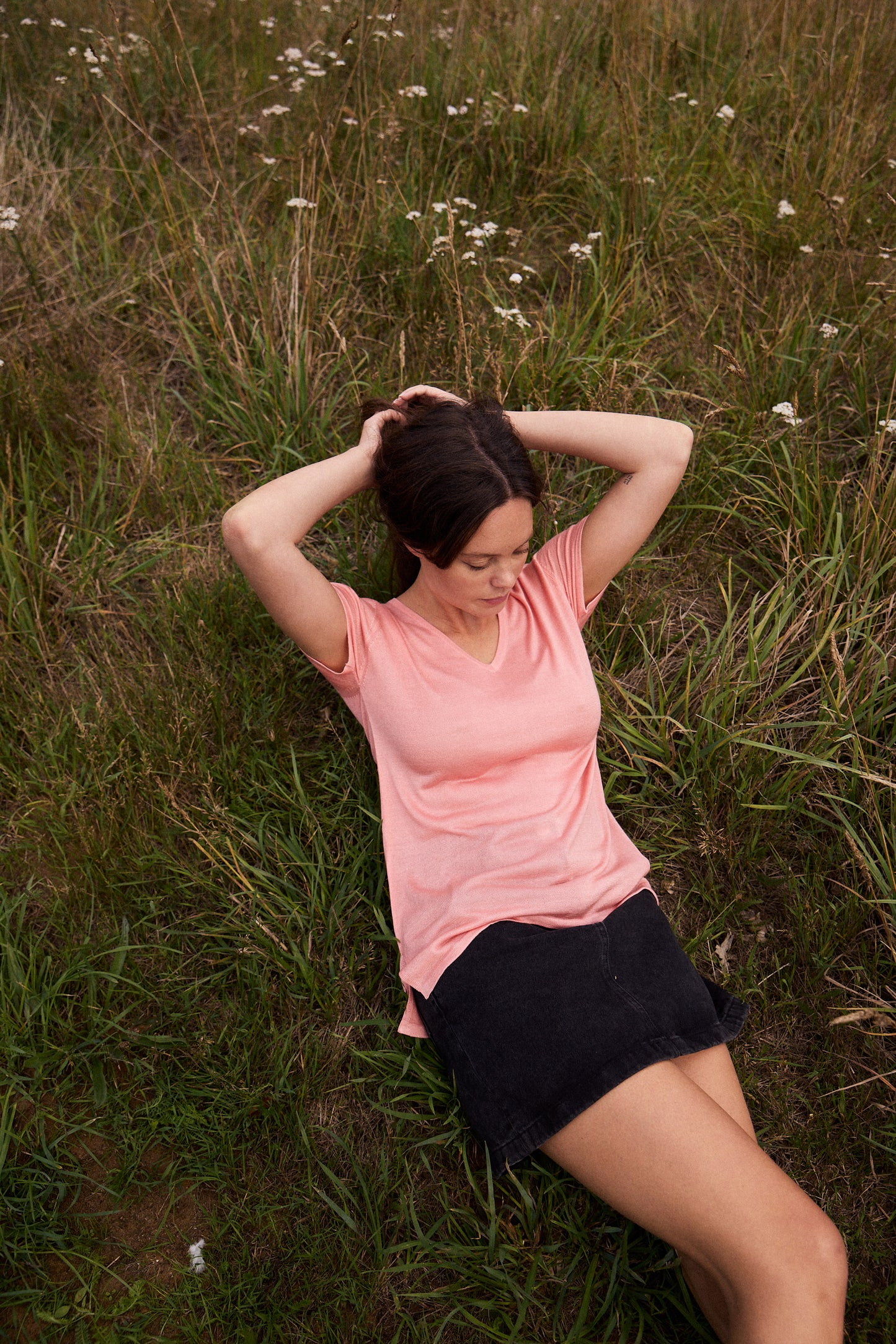 Short Sleeve Silk & Cashmere T-shirt