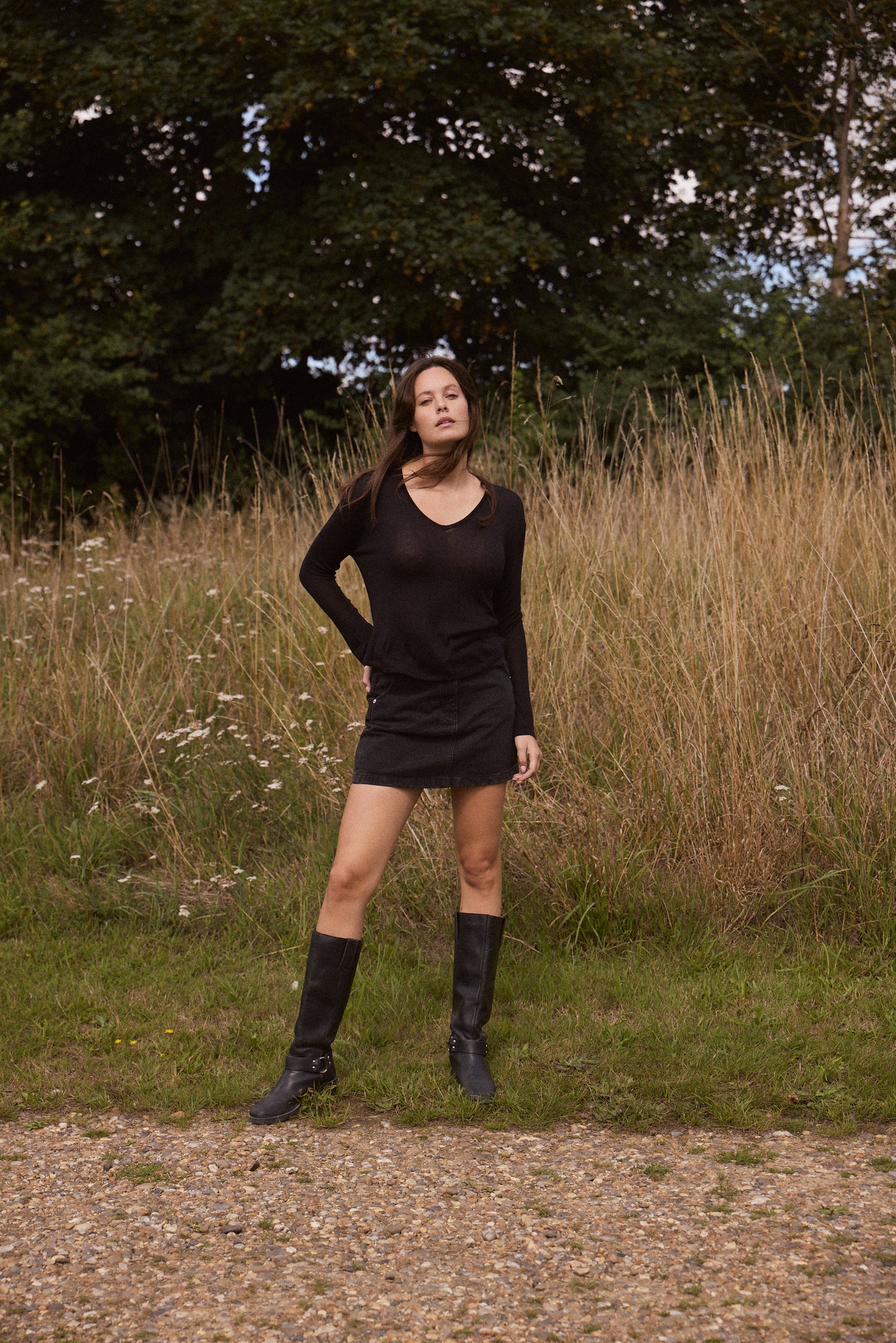 Long Sleeve Silk & Cashmere T-shirt