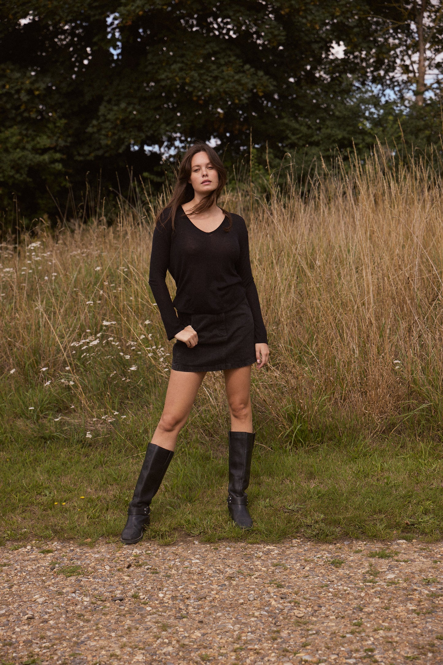 Long Sleeve Silk & Cashmere T-shirt
