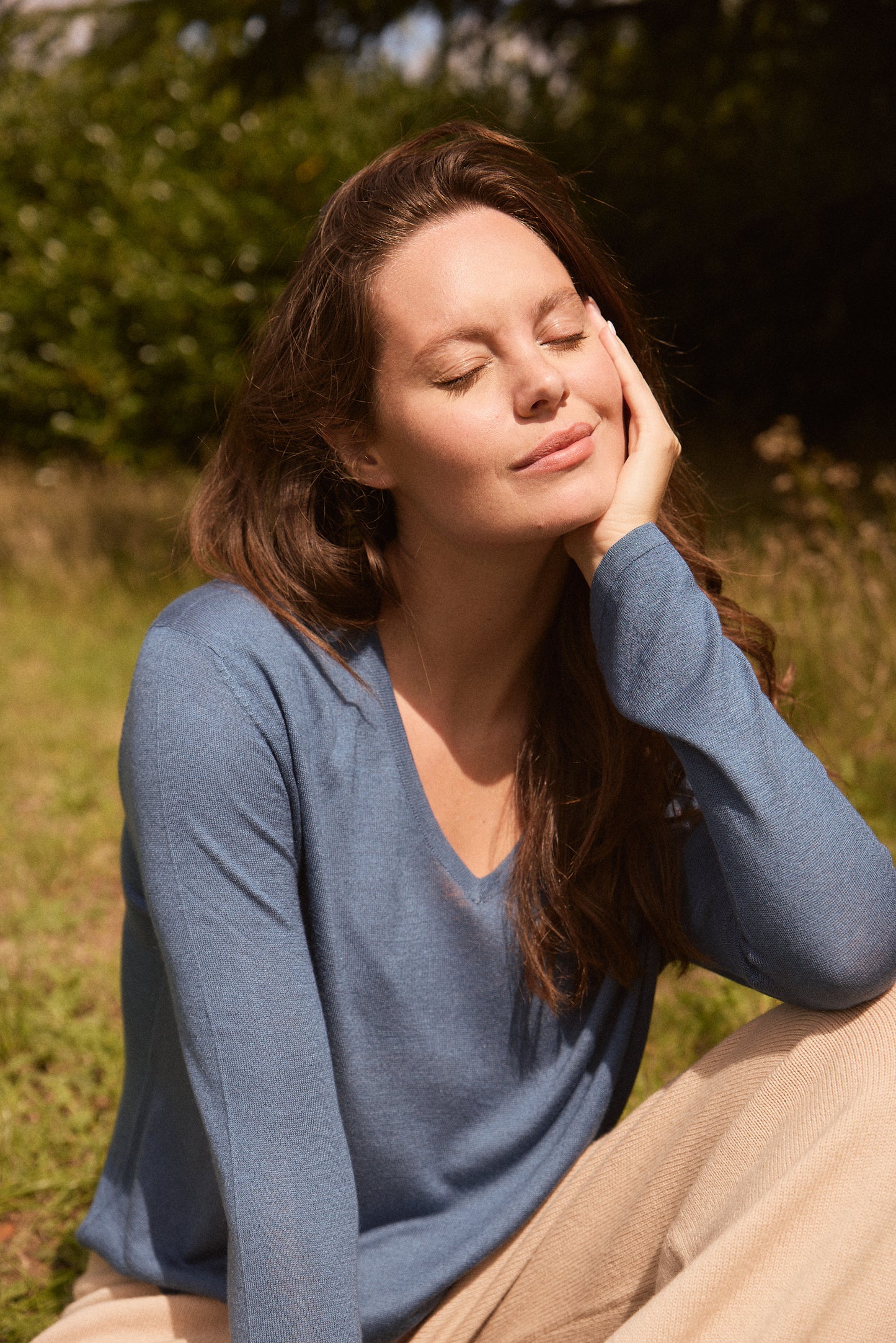 Long Sleeve Silk & Cashmere T-shirt