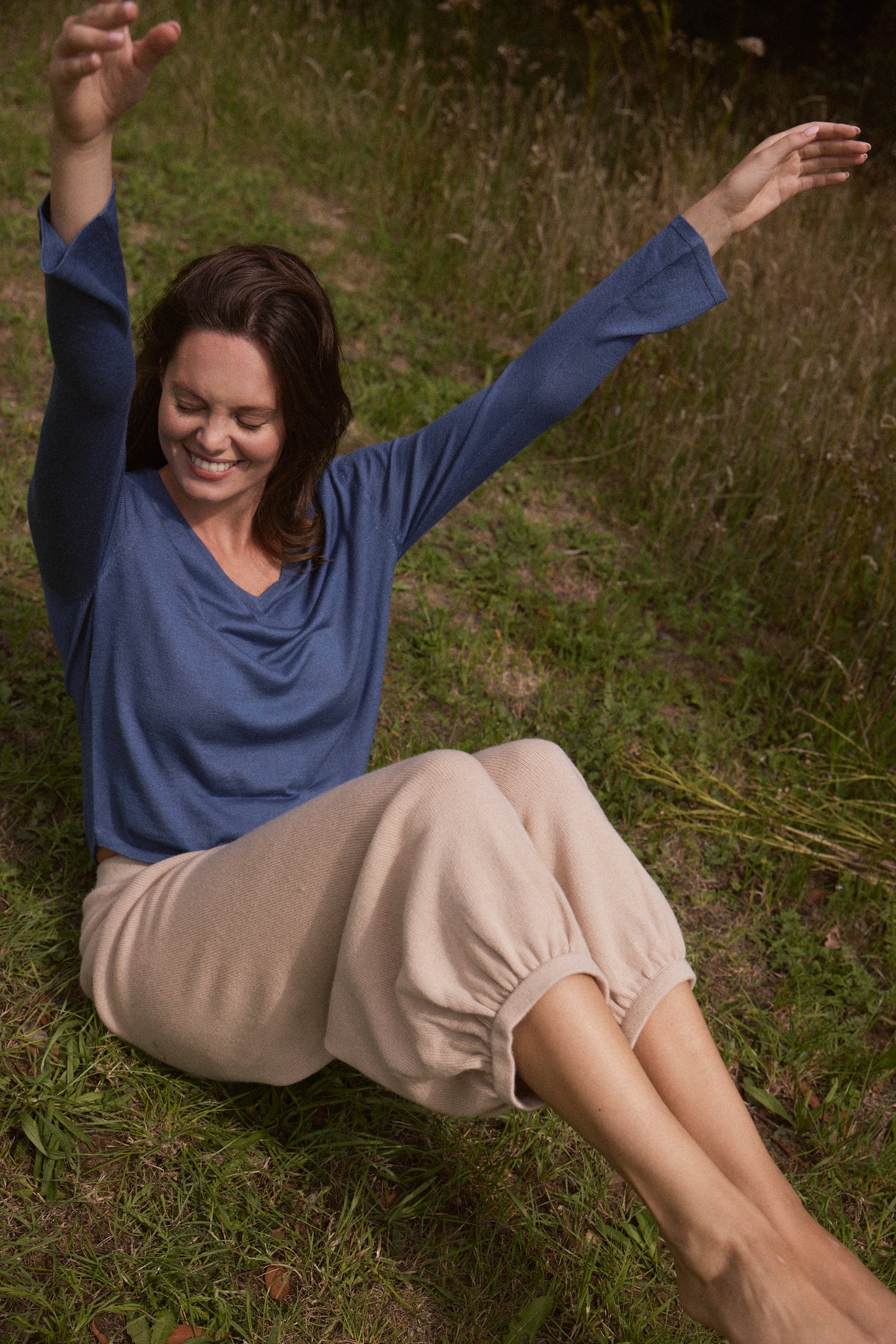 Long Sleeve Silk & Cashmere T-shirt