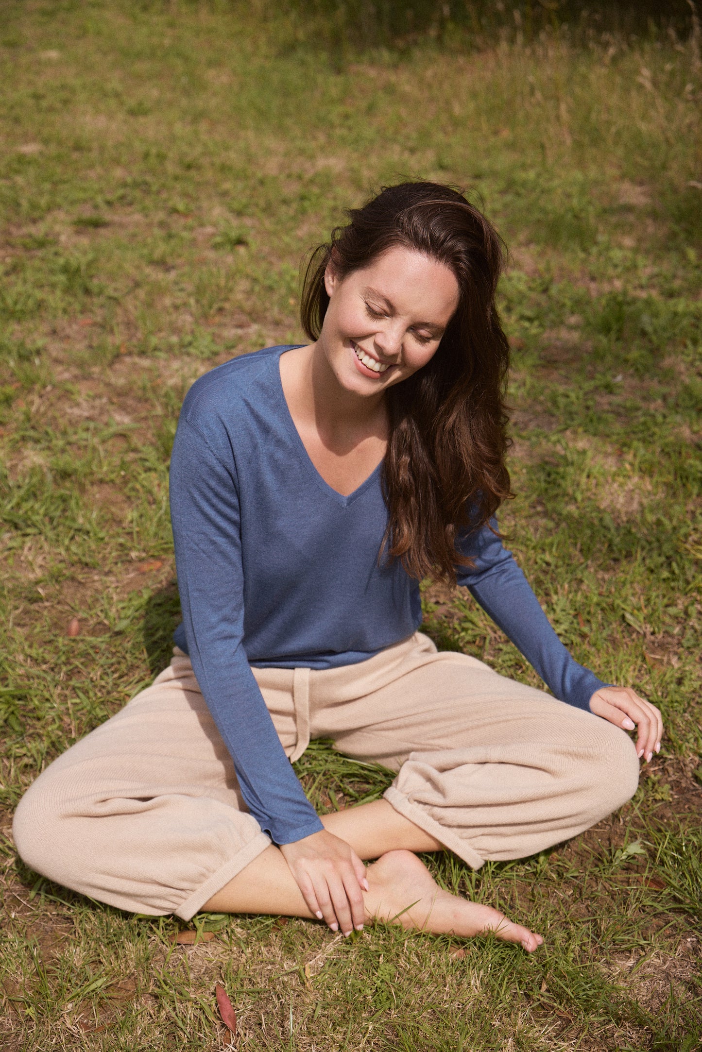 Long Sleeve Silk & Cashmere T-shirt
