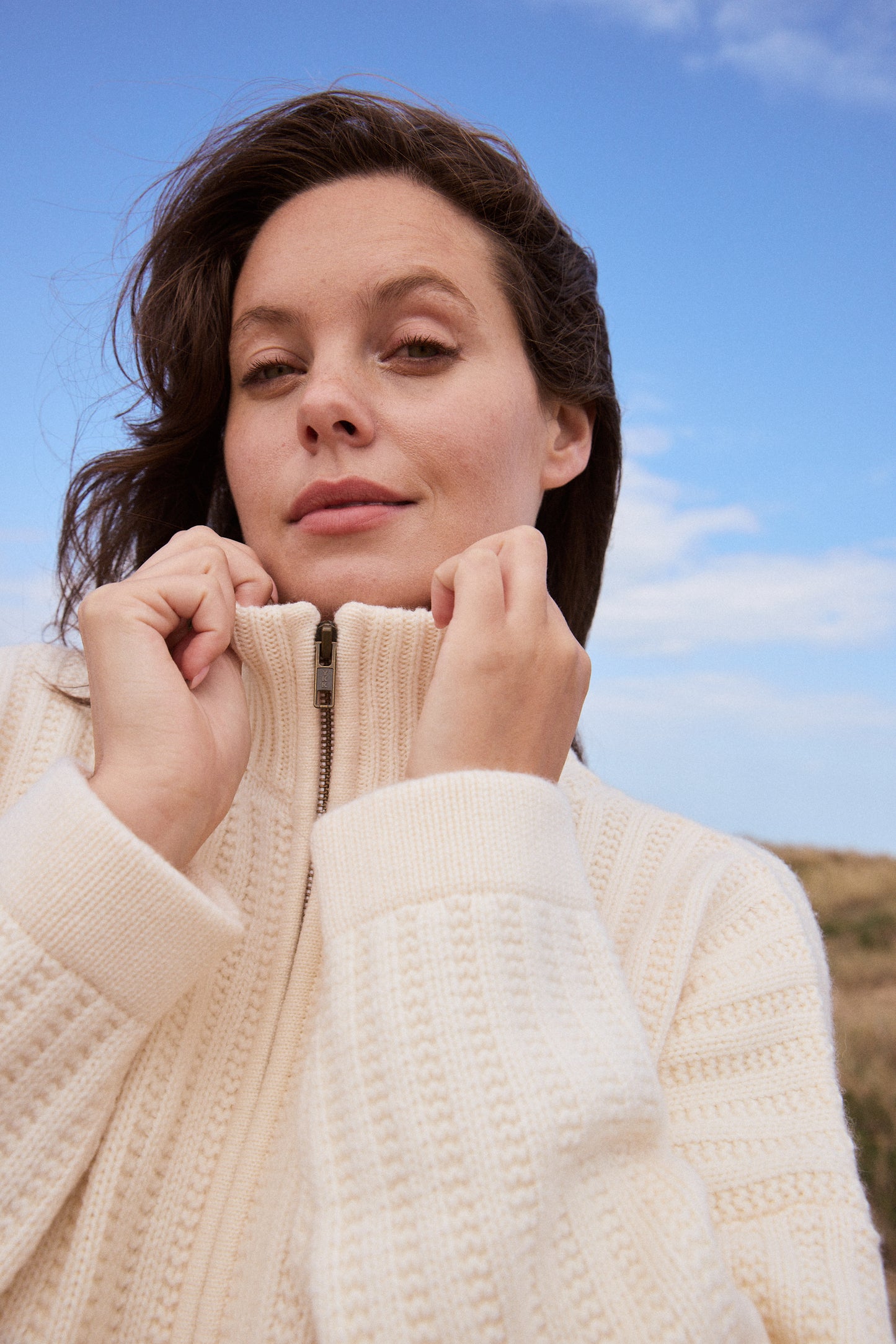 Wool & Cashmere Zip Cardigan