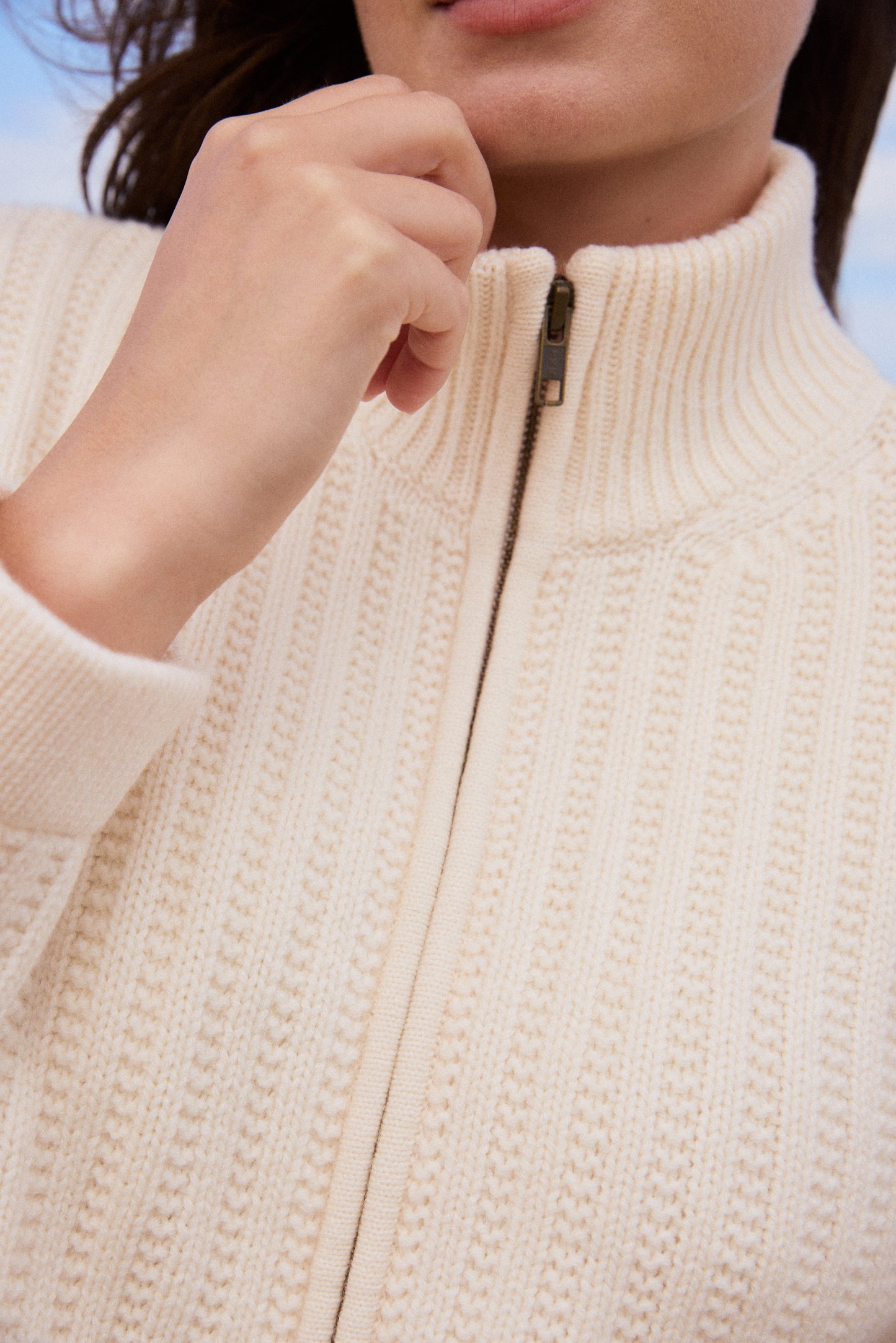 Wool & Cashmere Zip Cardigan