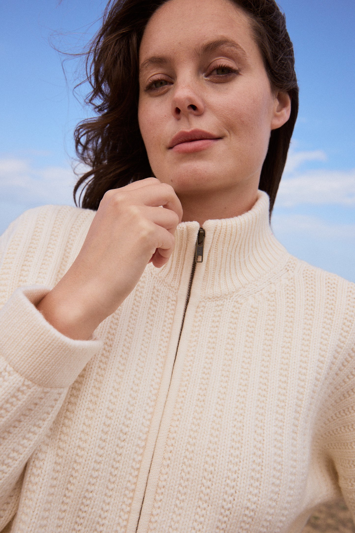 Wool & Cashmere Zip Cardigan