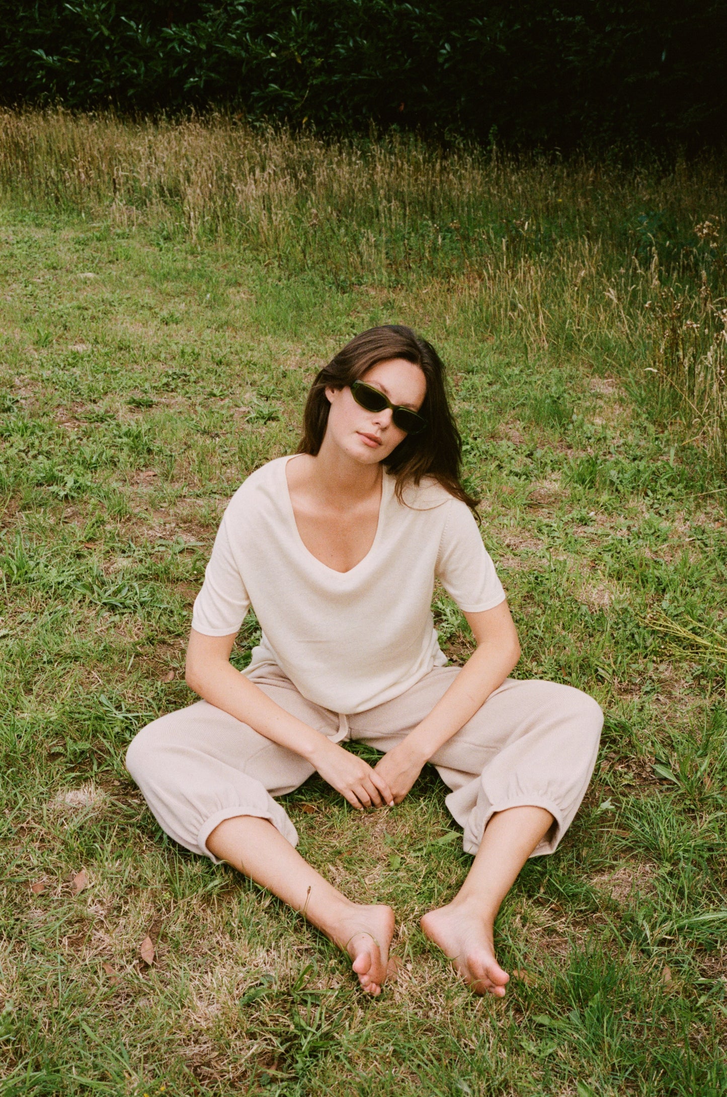 Short Sleeve Silk & Cashmere T-shirt