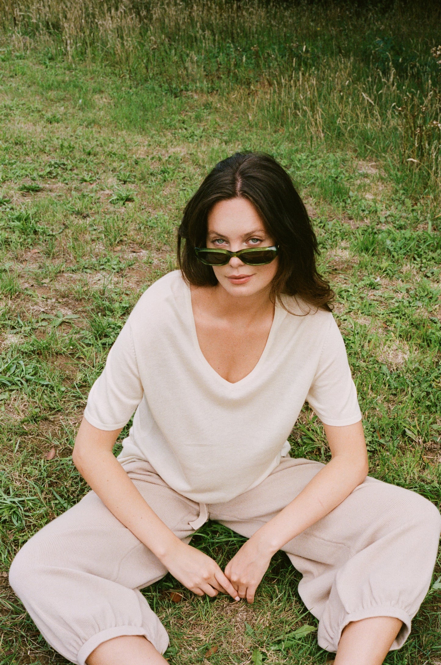 Short Sleeve Silk & Cashmere T-shirt