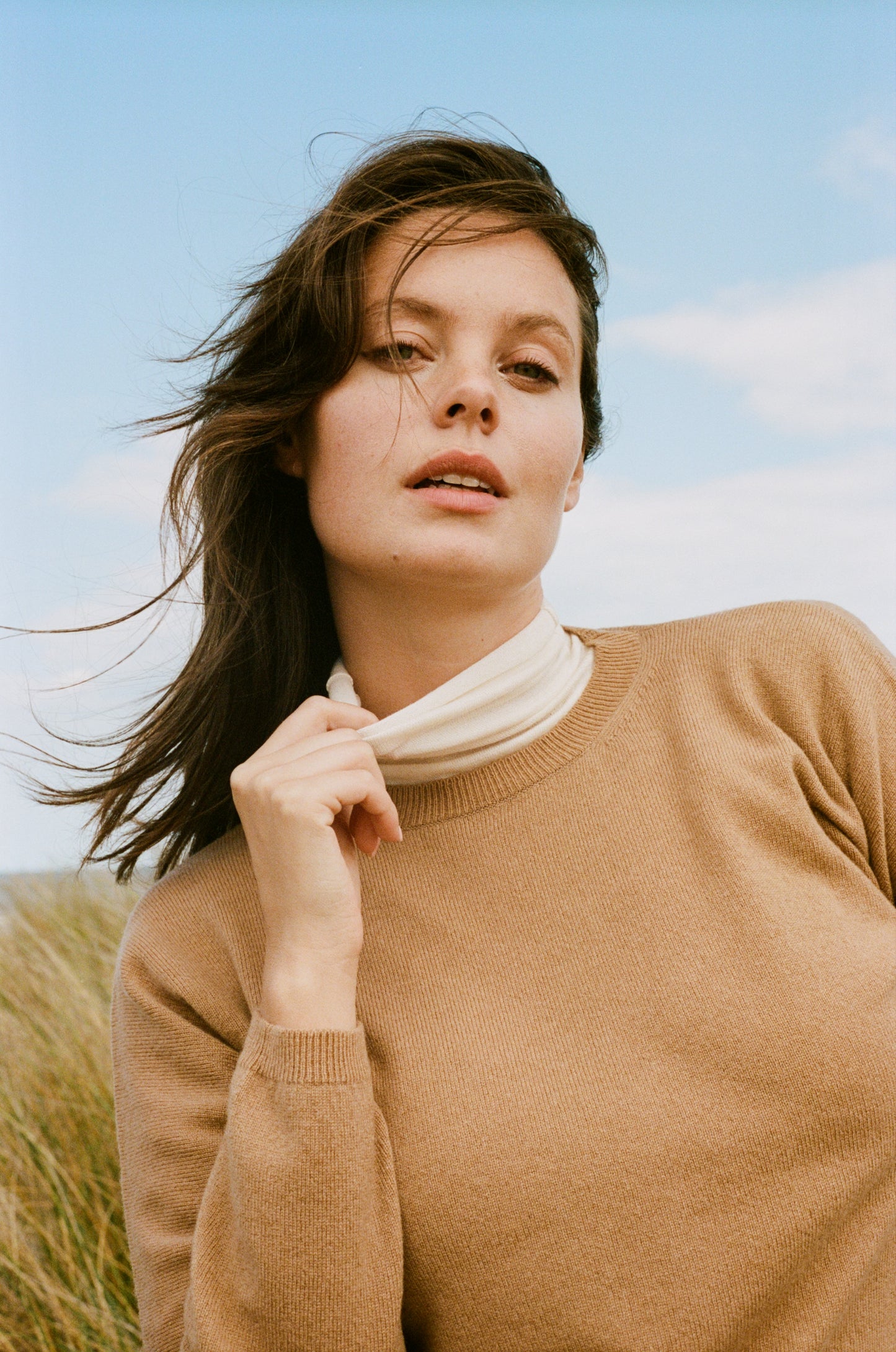 Caramel Crew Neck in Cashmere and Wool