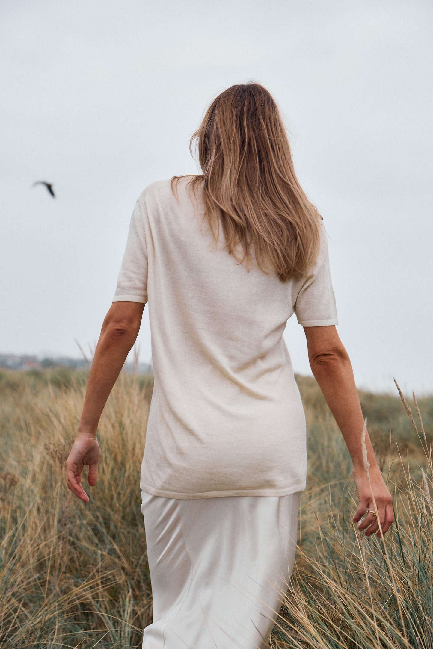 Short Sleeve Silk & Cashmere T-shirt