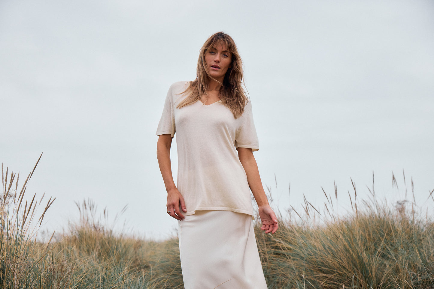 Short Sleeve Silk & Cashmere T-shirt
