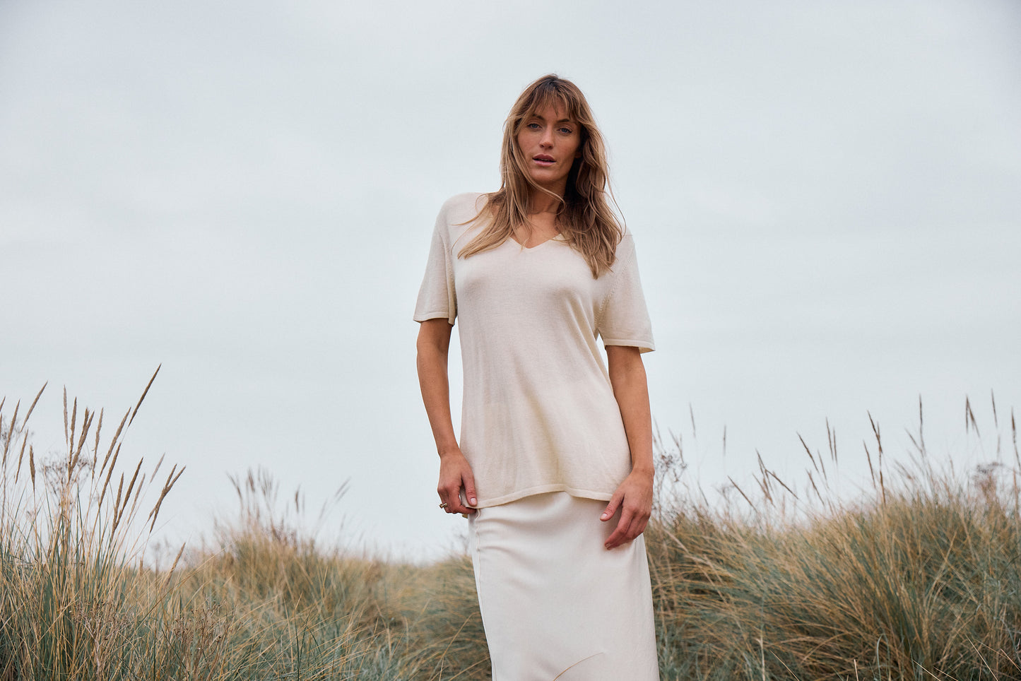 Short Sleeve Silk & Cashmere T-shirt