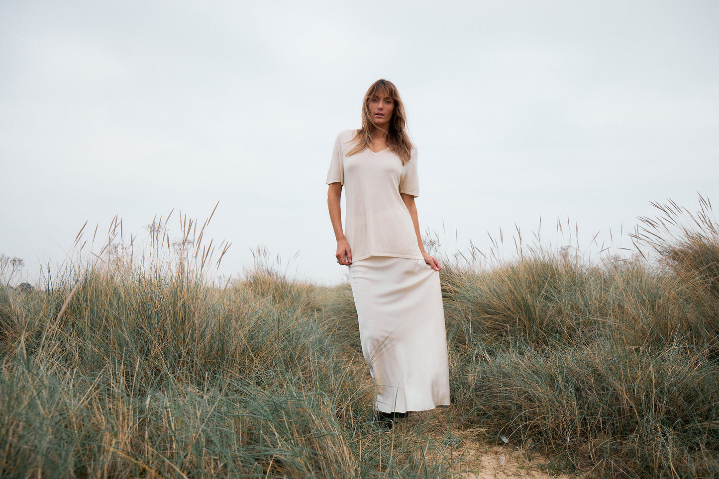 Short Sleeve Silk & Cashmere T-shirt