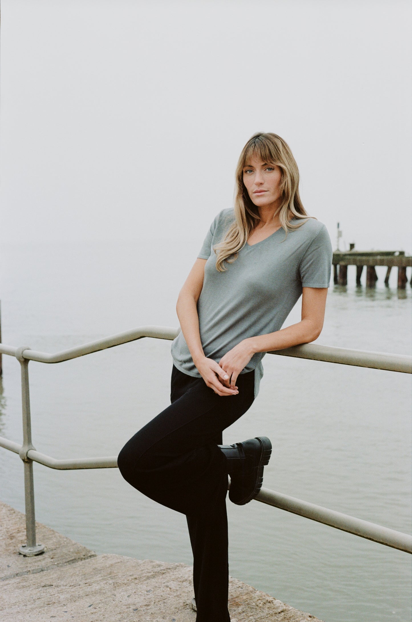 Short Sleeve Silk & Cashmere T-shirt