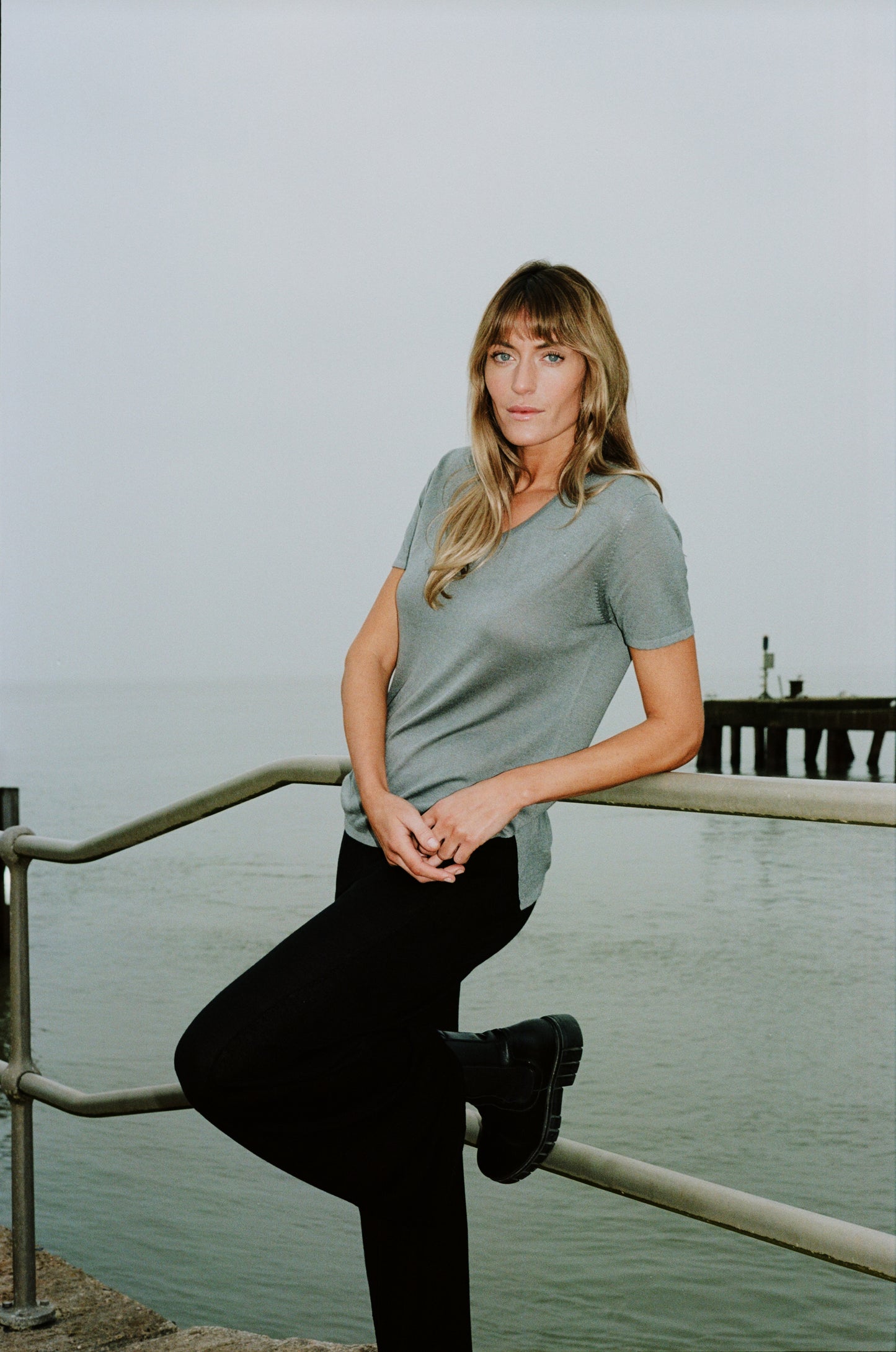 Short Sleeve Silk & Cashmere T-shirt