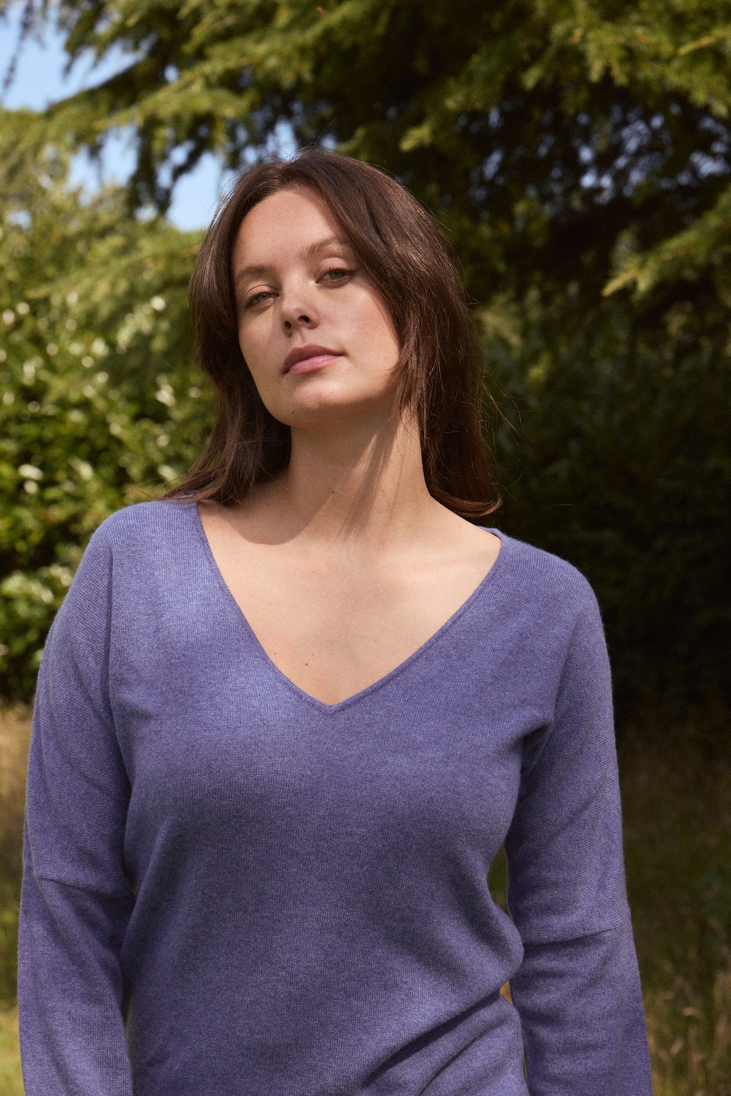 100% Cashmere V-neck Jumper. LAST FEW REMAINING. Was £220 now £165.