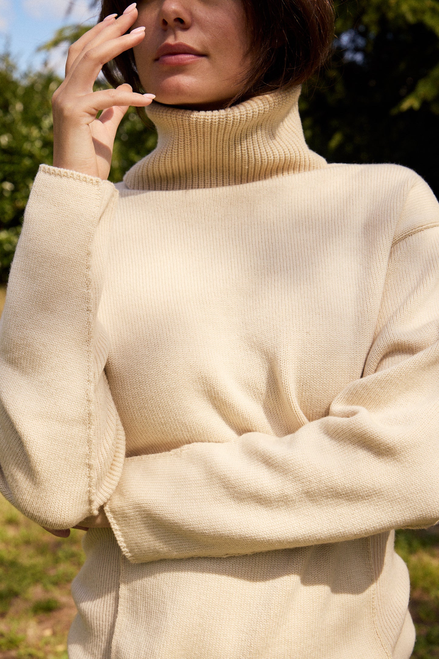 Thick, Premium Wool & Cashmere Roll Neck Jumper