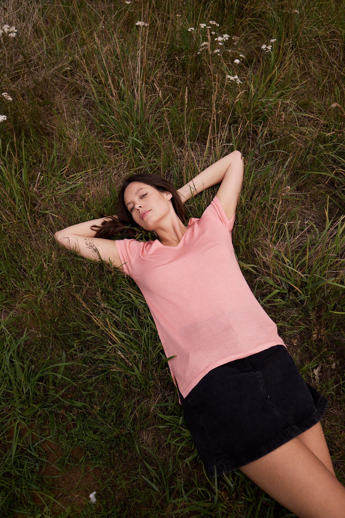 Short Sleeve Silk & Cashmere T-shirt