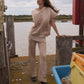 Silk & Cashmere Boat Neck Top and Trouser Set