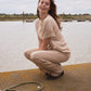 Silk & Cashmere Boat Neck Top and Trouser Set