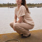 Silk & Cashmere Boat Neck Top and Trouser Set