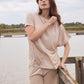 Silk & Cashmere Boat Neck Top and Trouser Set