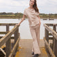 Silk & Cashmere Boat Neck Top and Trouser Set