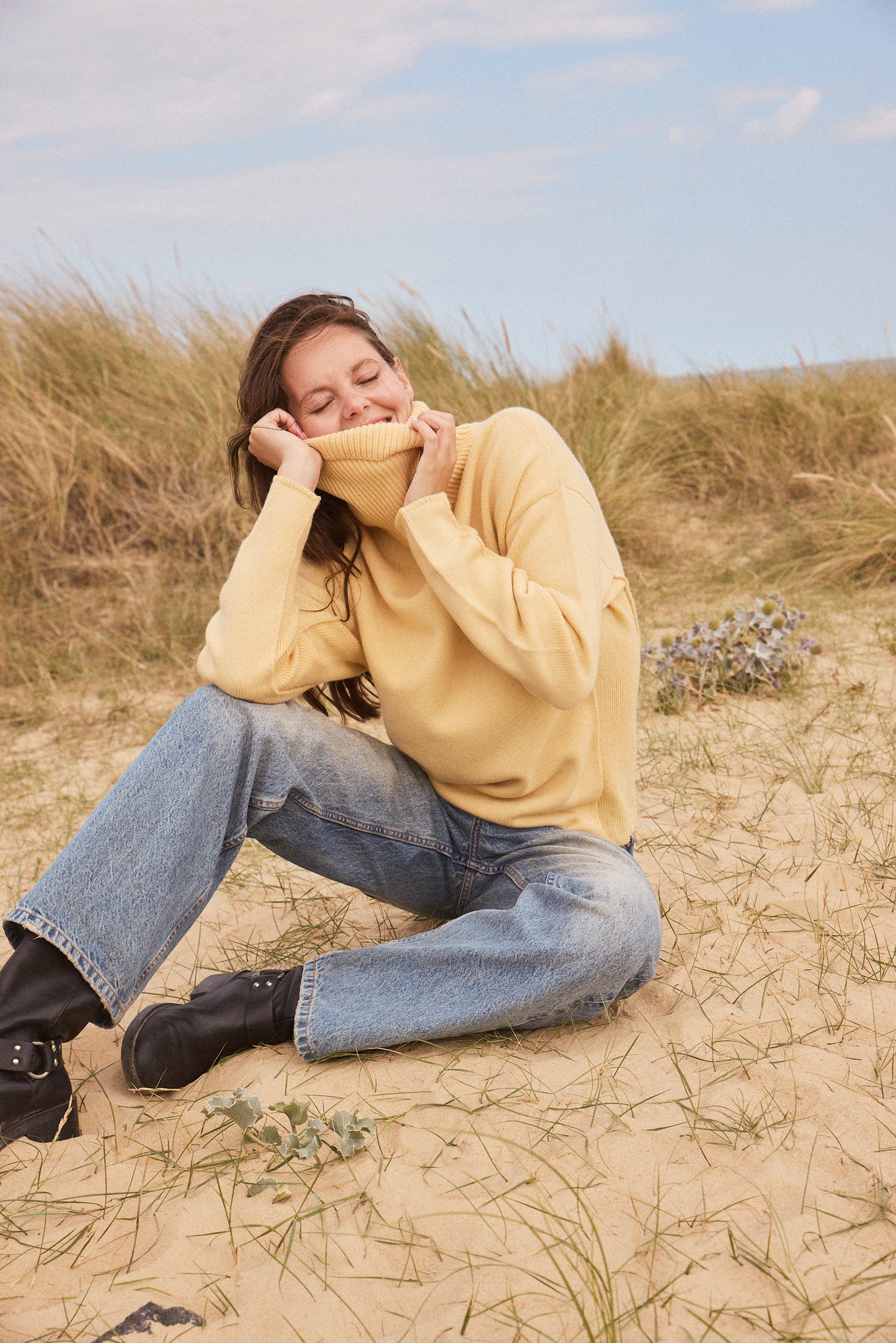 Thick, Premium Wool & Cashmere Roll Neck Jumper