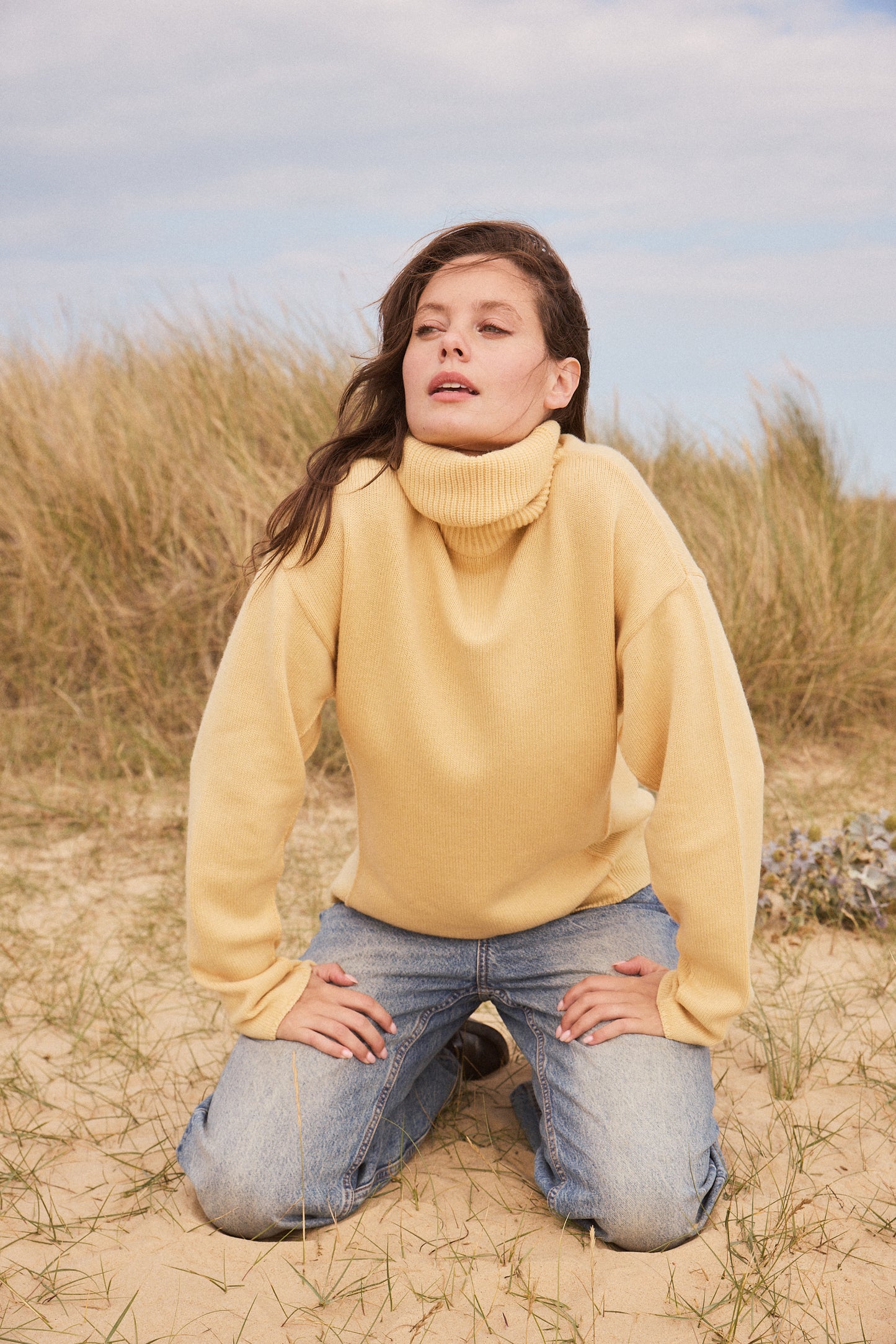 Thick, Premium Wool & Cashmere Roll Neck Jumper