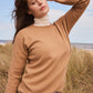 Caramel Crew Neck in Cashmere and Wool