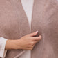 100% Cashmere Three Quarter Length Open Cardigan. LAST FEW REMAINING. WAS £295 now £195.