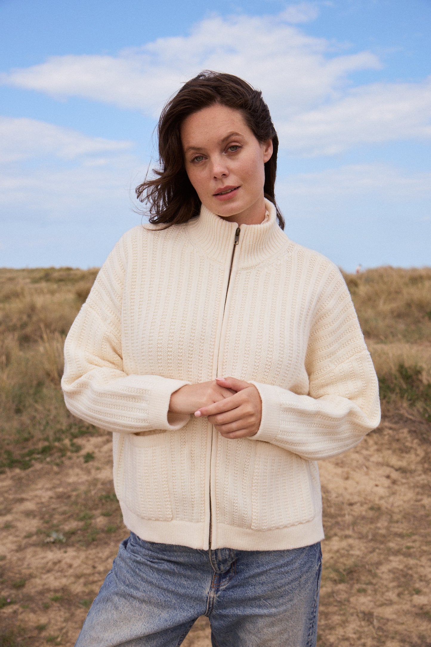 Wool & Cashmere Zip Cardigan