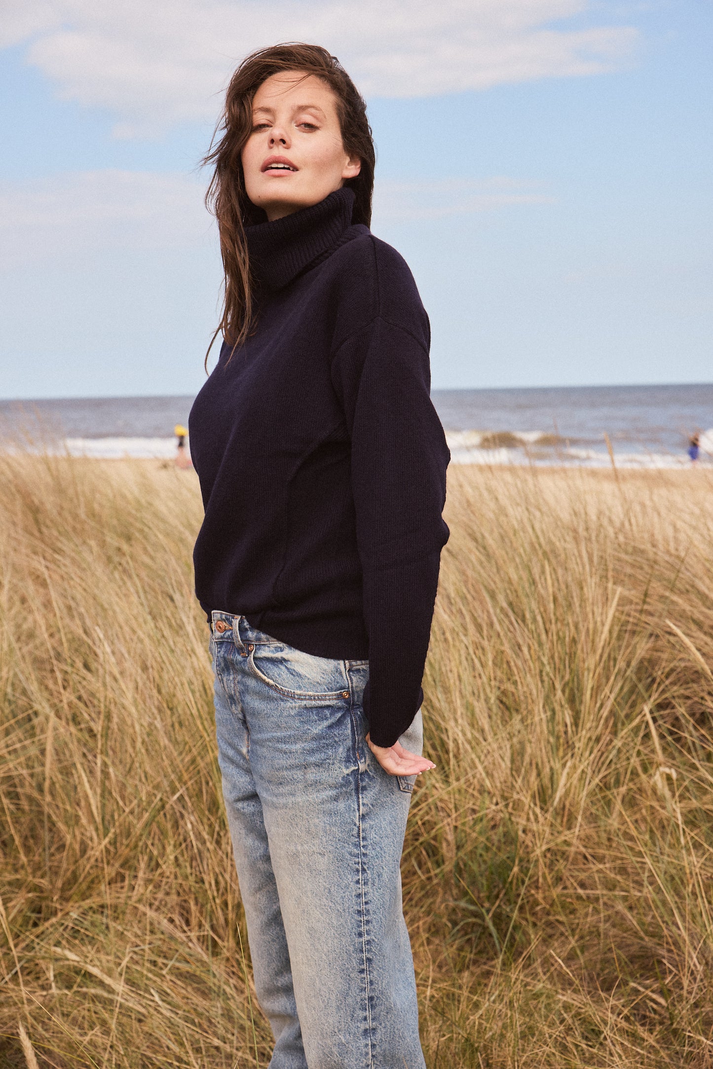 Thick, Premium Wool & Cashmere Roll Neck Jumper