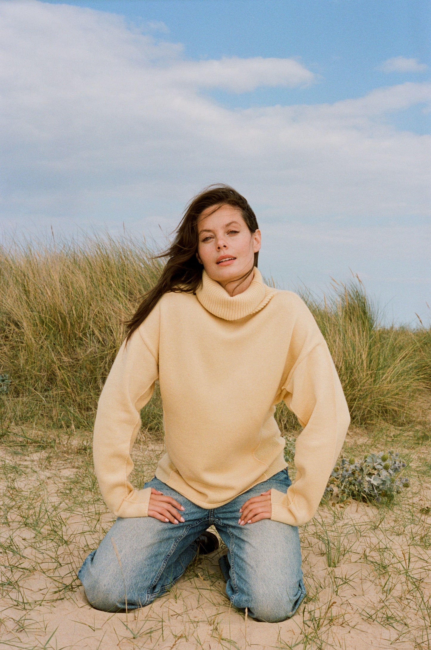 Thick, Premium Wool & Cashmere Roll Neck Jumper