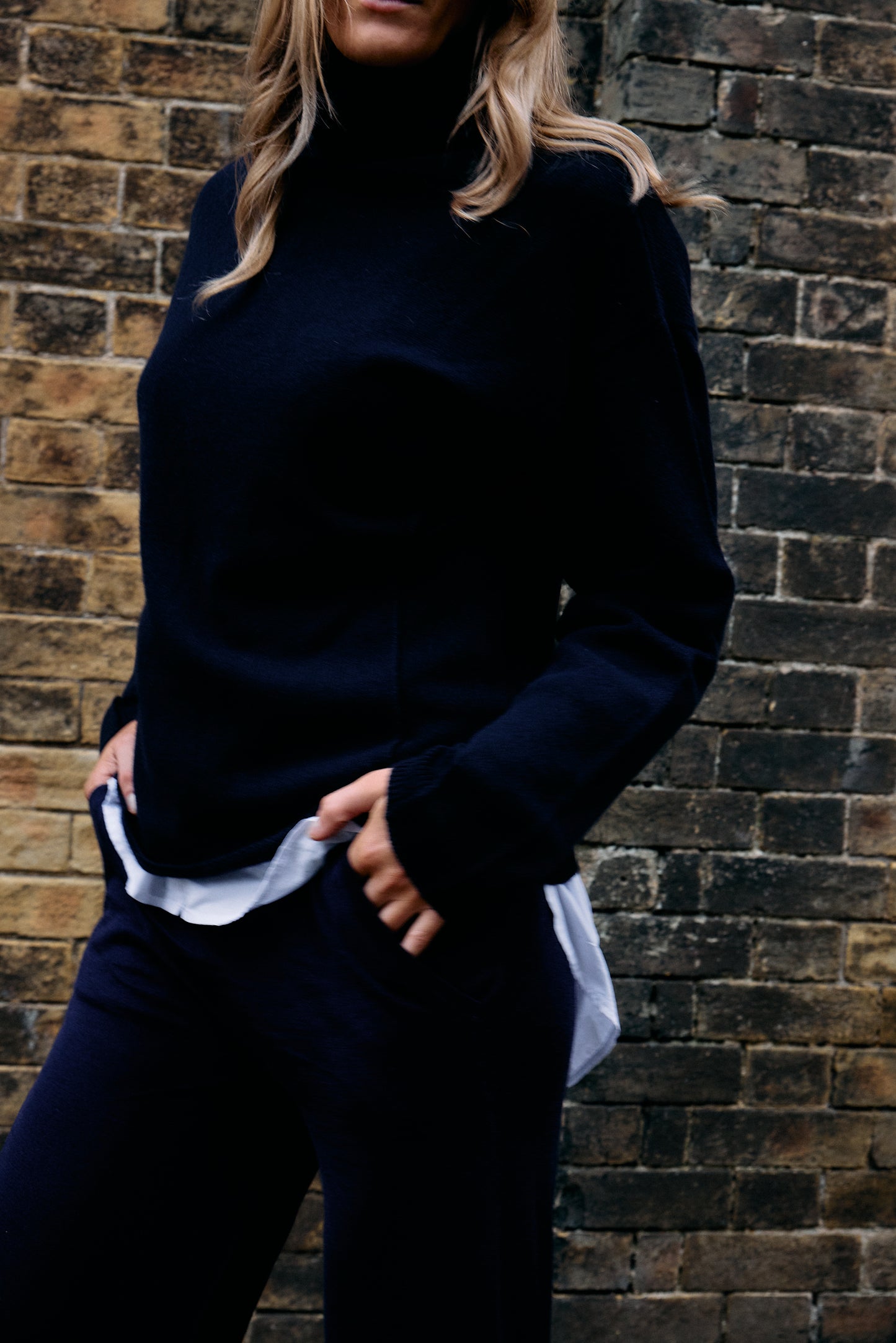 Thick, Premium Wool & Cashmere Roll Neck Jumper