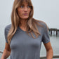 Short Sleeve Silk & Cashmere T-shirt