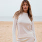 Long Sleeve Silk & Cashmere Boat Neck Top