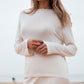 Long Sleeve Silk & Cashmere Boat Neck Top