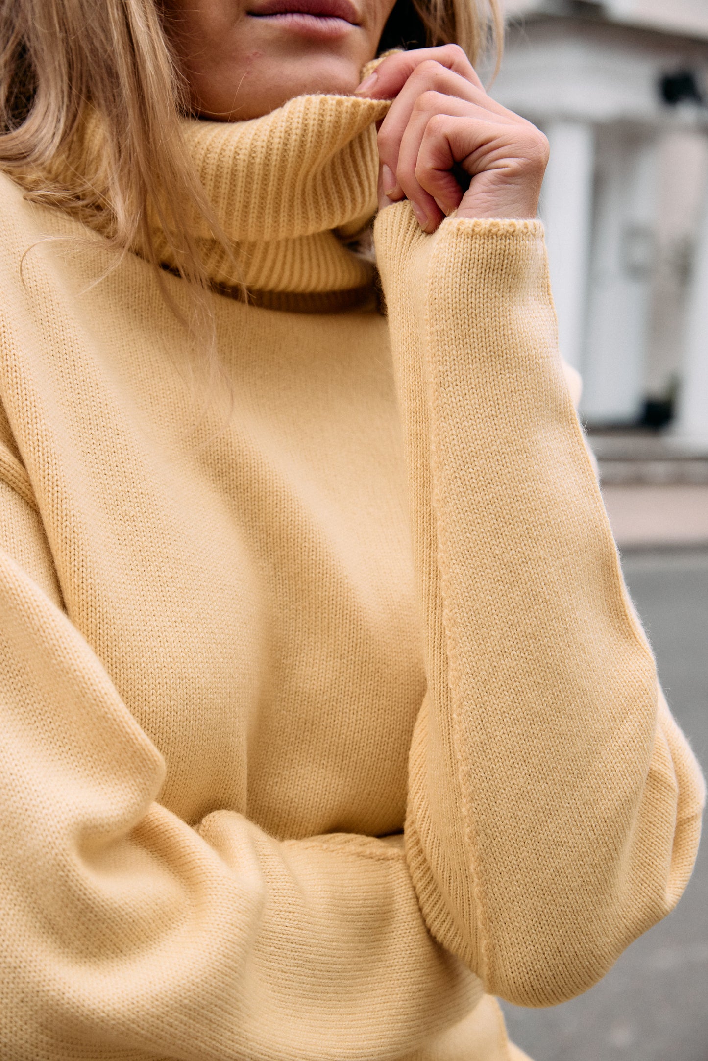 Thick, Premium Wool & Cashmere Roll Neck Jumper