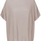 Short Sleeve Silk & Cashmere Boat Neck Top