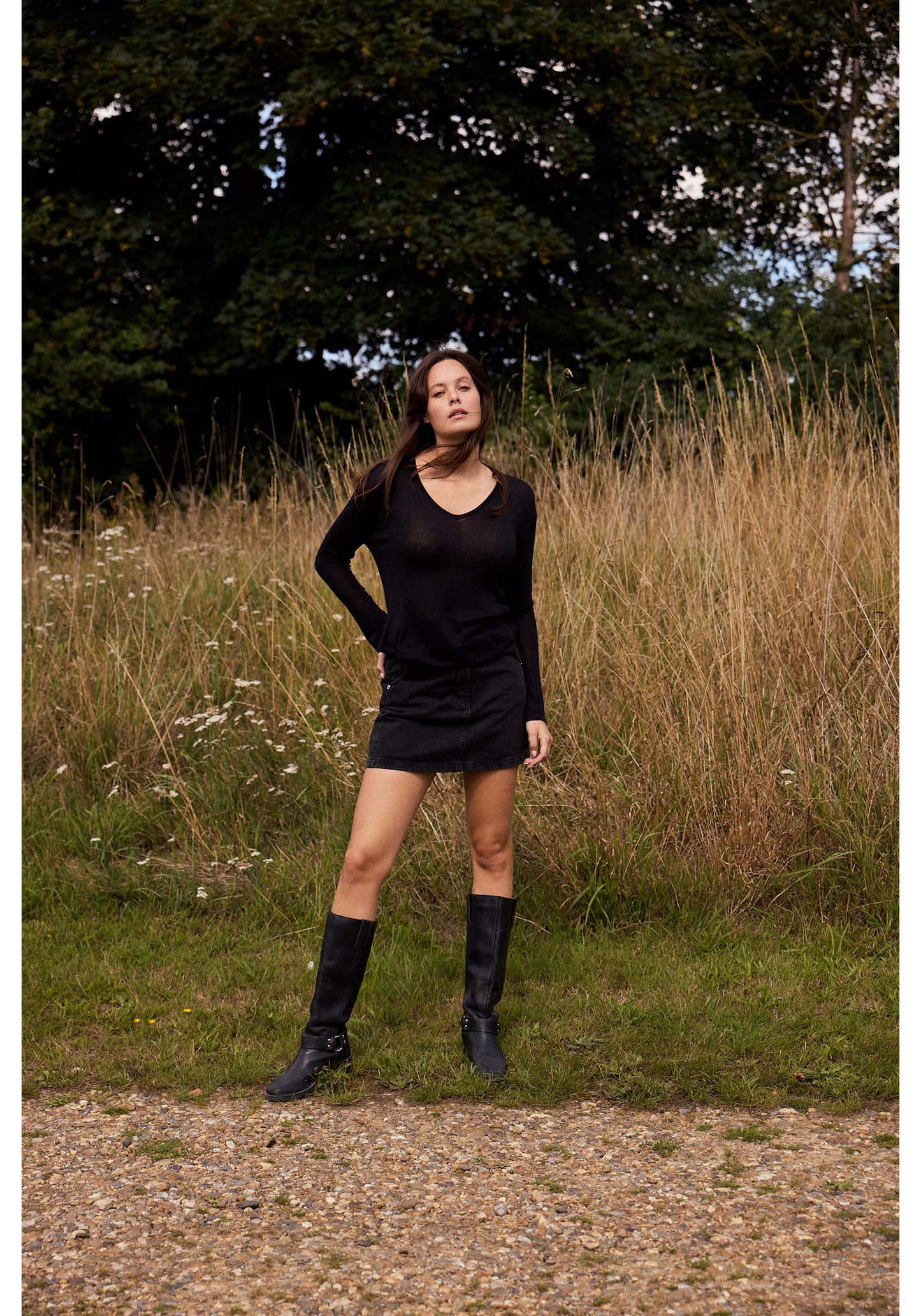 Long Sleeve Silk & Cashmere T-shirt