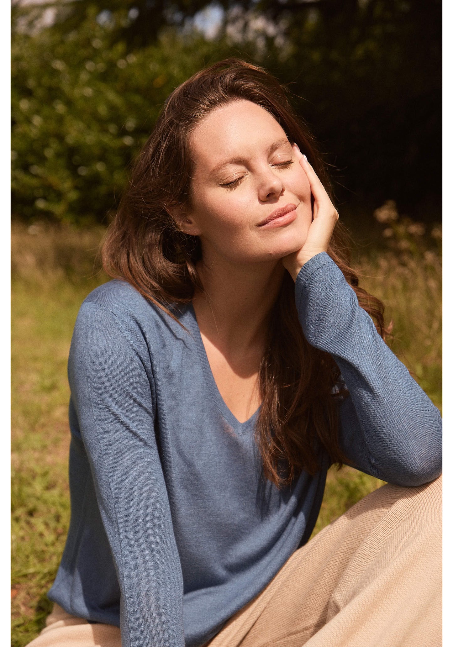 Long Sleeve Silk & Cashmere T-shirt