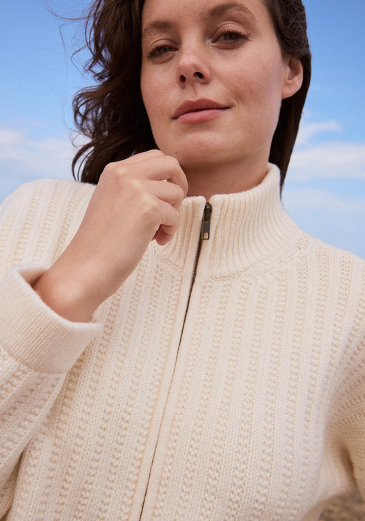 Wool & Cashmere Zip Cardigan.