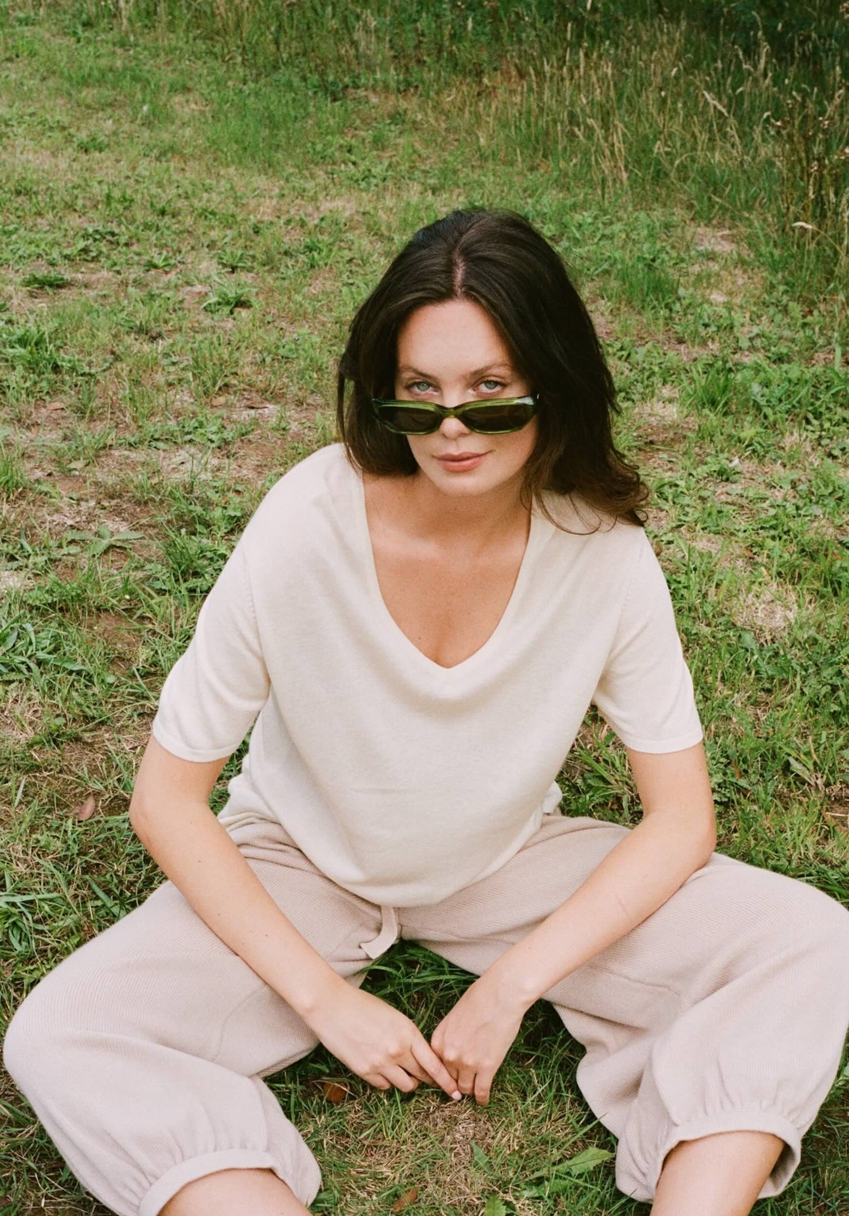 Silk & Cashmere Short Sleeve T-shirt | Jean and Temple – Jean and