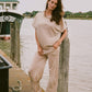 Short Sleeve Silk & Cashmere Boat Neck Top