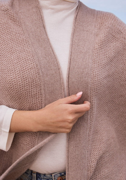 100% Cashmere Three Quarter Length Open Cardigan. LAST FEW REMAINING. WAS £295 now £195.