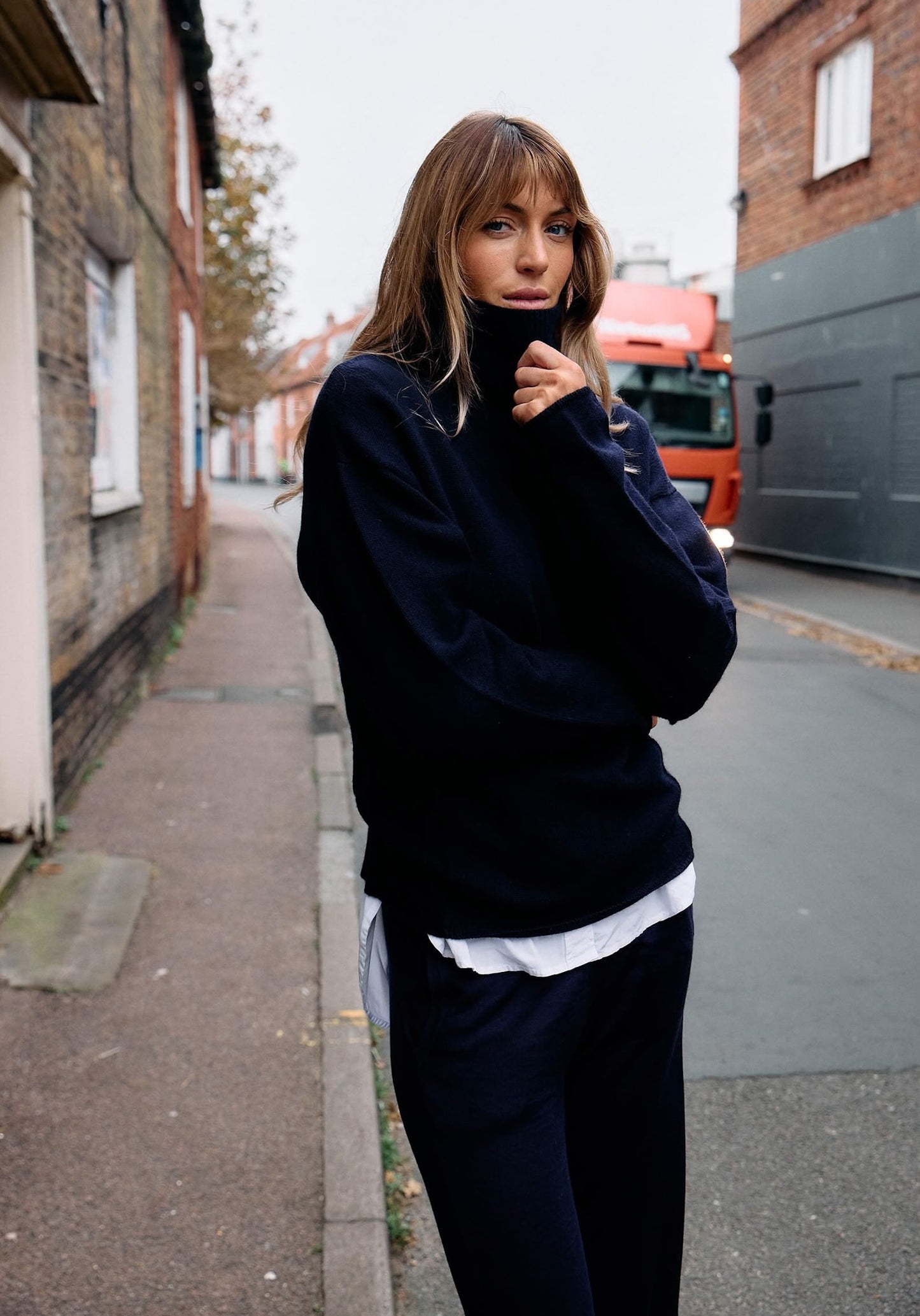 Thick, Premium Wool & Cashmere Roll Neck Jumper