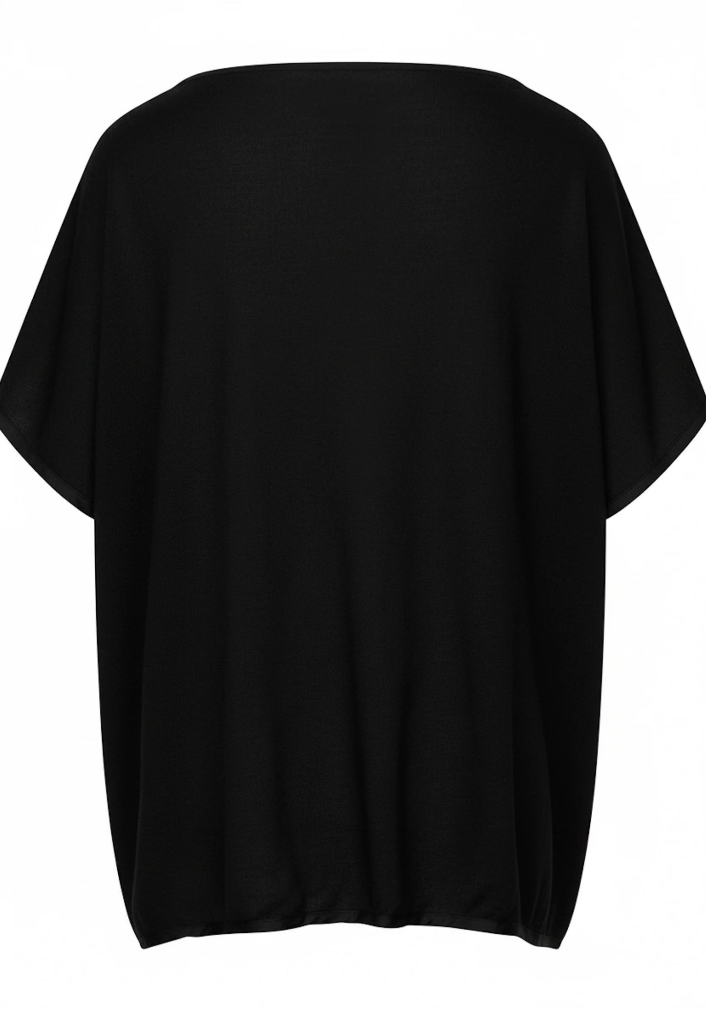 Short Sleeve Silk & Cashmere Boat Neck Top