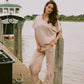 Short Sleeve Silk & Cashmere Boat Neck Top